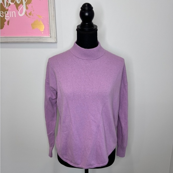 Madewell Cowl Neck Wool Blend Purple Oversized Women's Sweater (XXS) - Picture 2 of 7